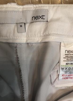 Классные новые  легкие белые брюки-капри  next размера, р.16/ 52-544 фото