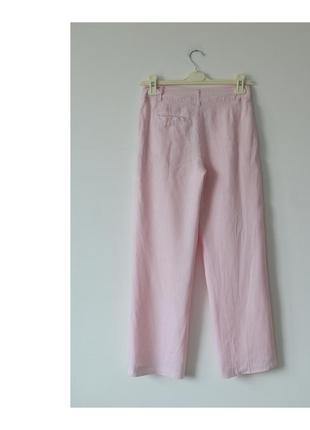 Розовые льняные брюки. брюки женские 100% лен2 фото