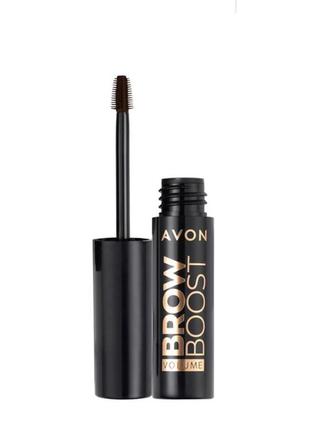 Гель, туш для брів ейвон avon brow boost, brunette коричневий