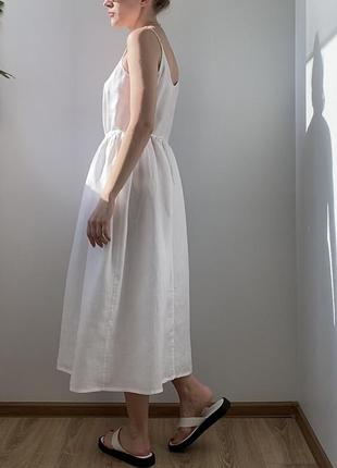 Лляний мінімалістичний сарафан zara mango
