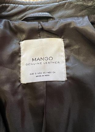 Женская кожаная куртка mango6 фото