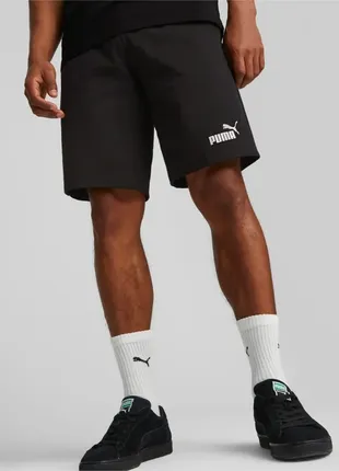 Черные мужские шорты puma essentials jersey men's shorts новые оригинал из сша