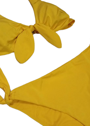 Жовтий купальник на завязках1 фото