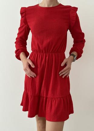 Платье красное mohito1 фото