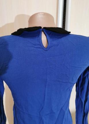 Синяя блузка с воротничком zara9 фото