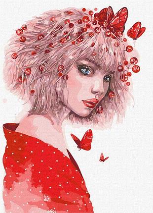 Картина по номерам "поцелуй бабочек" ©lesya_nedzelska_art идейка kho4955 30х40 см