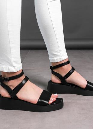Женские сандалии fashion cali 3655 37 размер 23,5 см черный6 фото