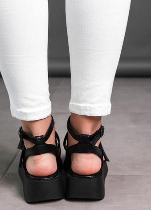 Женские сандалии fashion cali 3655 37 размер 23,5 см черный4 фото