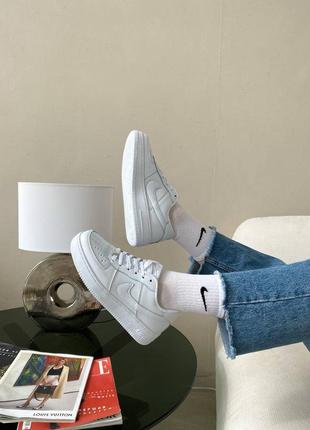 Кросівки nike air force low 1 white / жіночі кросівки найк ейр форс білі демісезонні