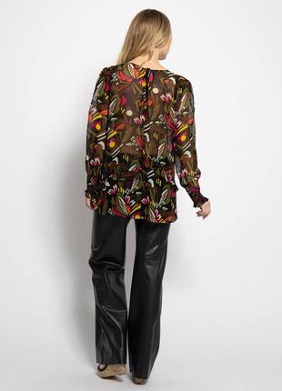 Блуза сорочка marc cain leo jungle print georgette blouse8 фото