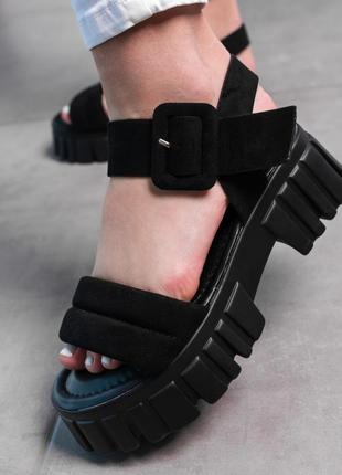 Жіночі сандалі fashion fern 3620 39 розмір 25 см чорний7 фото