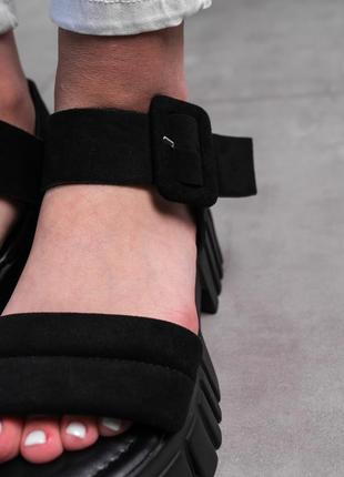 Жіночі сандалі fashion fern 3620 39 розмір 25 см чорний8 фото