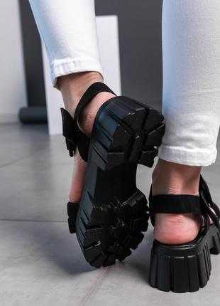 Жіночі сандалі fashion fern 3620 39 розмір 25 см чорний6 фото