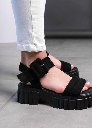 Жіночі сандалі fashion fern 3620 39 розмір 25 см чорний4 фото