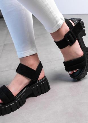Жіночі сандалі fashion fern 3620 39 розмір 25 см чорний3 фото