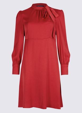 Красиве, ошатне, новорічний, святковий червоне плаття marks & spencer