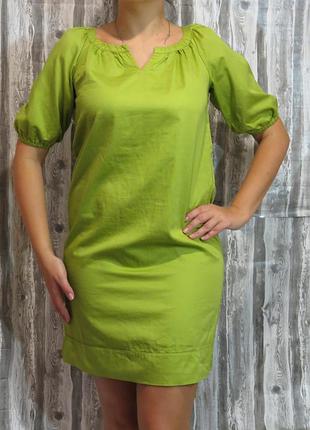 Платье прямого кроя с рукавчиком 100% коттон