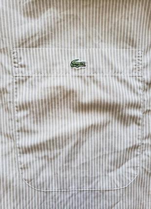 Рубашка на лето бежевая lacoste. m/l3 фото