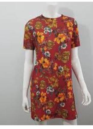 Вінтажна коротка міні сукня плаття квітковий принт2 фото