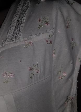 Короткая хб ночная рубашка с вышивкой5 фото