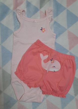 Комплект carters,  боді шорти, 24м
