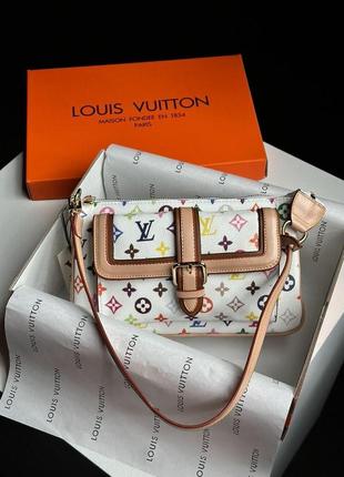 Женская сумка louis vuitton diane white rainbow