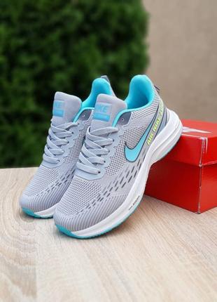 Жіночі кросівки nike сірі з бірюзою / smb2 фото