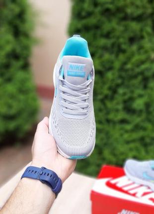 Жіночі кросівки nike сірі з бірюзою / smb3 фото