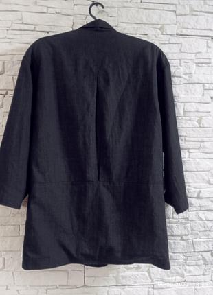Женский жакет пиджак оверсайз бойфренд размер 46 48 лён коттон2 фото