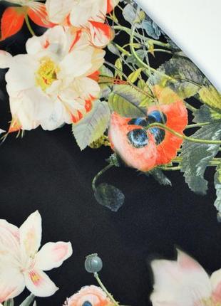 Роскошное нежно черное платье миди в цветы от ted baker3 фото