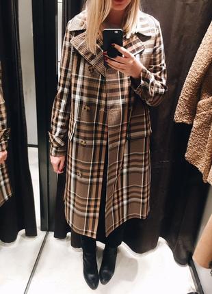 Тренч zara в клетку