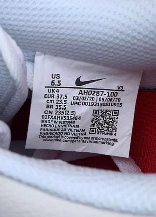 Женские кроссовки nike air force 1 white red 5 / smb5 фото