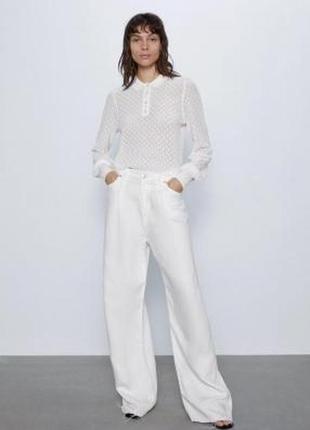 Стильна ажурна кофтинка з віскози від zara