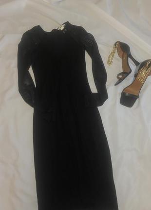 Утонченное и очень красивое черное платье футляр от h&amp;m8 фото