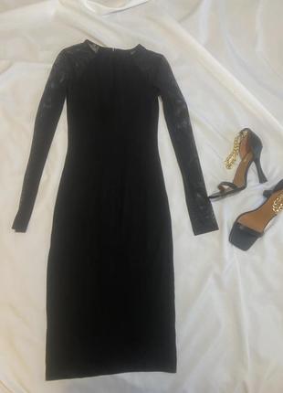 Утонченное и очень красивое черное платье футляр от h&amp;m6 фото