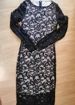 Платье (платье) кружевное с подкладкой 42-44 размер2 фото