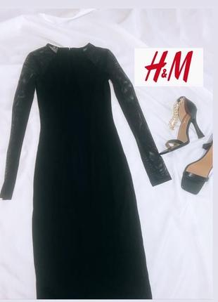 Утонченное и очень красивое черное платье футляр от h&amp;m7 фото