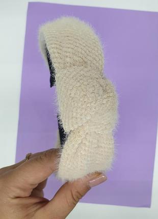 Ободок чалма белая