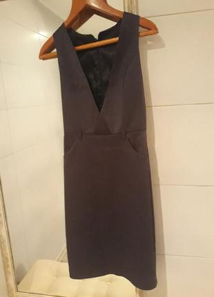 Платье чёрное сарафан классическое2 фото