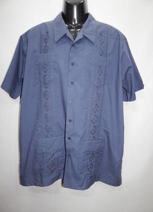 Мужская рубашка с коротким рукавом romani р.52-54 022дрбу (только в указанном размере, только 1 шт)