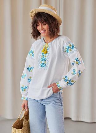 Жіноча блуза з вишивкою вишита сорочка вишиванка жіноча українське виробництво4 фото