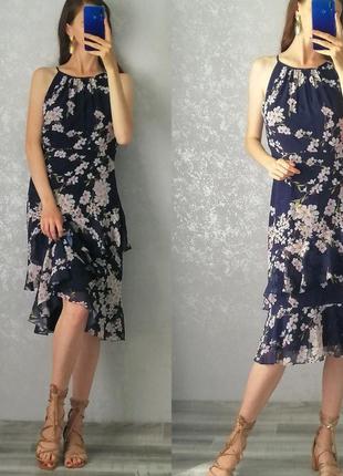Гарна квіткова сукня шифон плаття1 фото