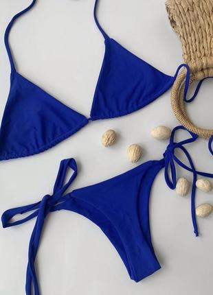 Купальник лиф шторки на завязках и плавки бикини на завязках, купальник треугольниками...