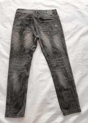 Серо-черные джинсы с потертостями lolo blues3 фото