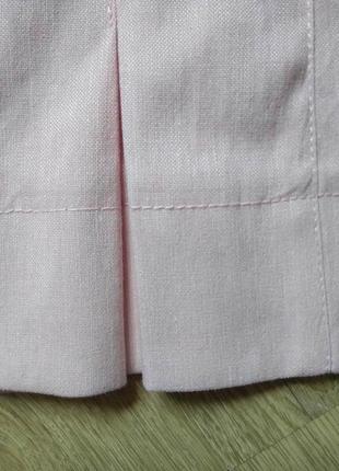 Стильний лляний рожевий піджак блейзер жакет per una/класичний однобортний жіночий піджак9 фото