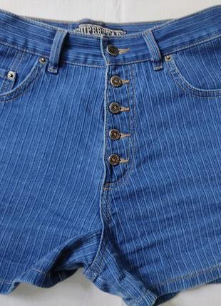 Шорты джинсовые джинсовые завитая талия высокая посадка