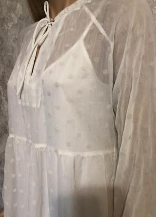 Сукня ярусна в горошок stradivarius розмір m/l9 фото