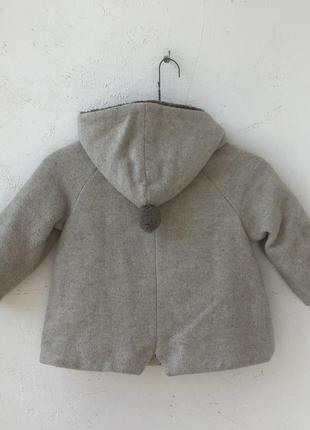 Дуже красива тепла курточка пальто zara  -  2-3 роки стан відмінний заміри по запиту6 фото