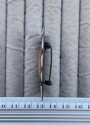 Брошь япония эмаль винтаж ретро круг цветы