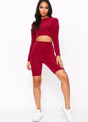 Костюм трикотажний велосипедки та футболка boohoo l/xl